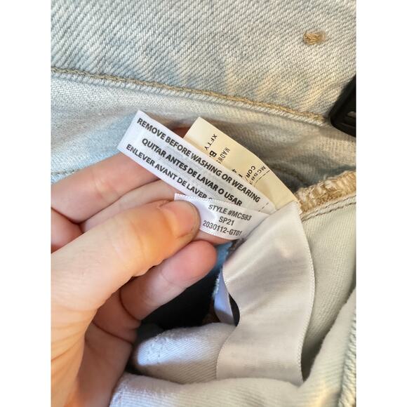 MADEWELL The Momjean in Harman Wash: Raw-Hem Edition Size 24 High Rise Taper 90s - Picture 9 of 10